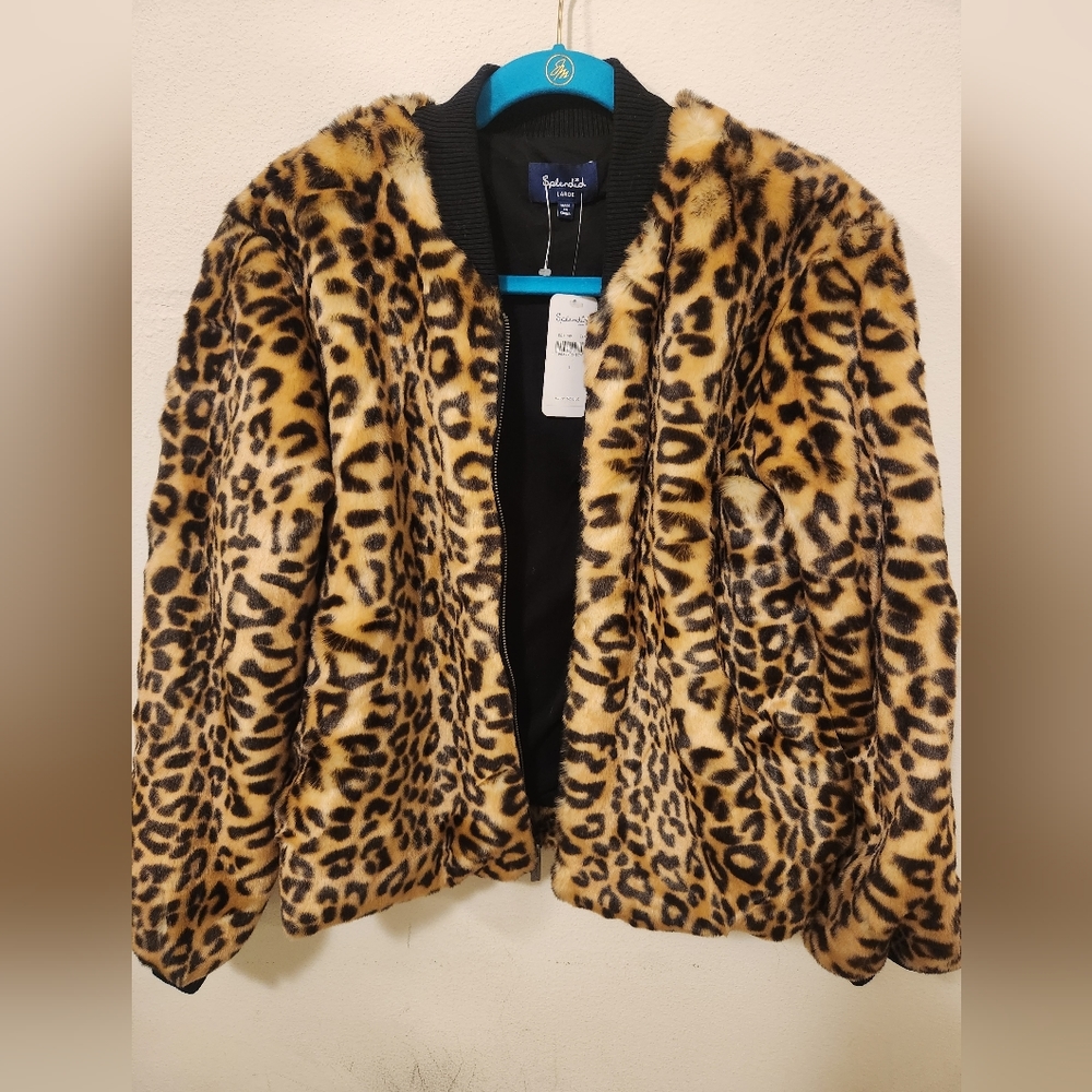 Faux Fur Cheetah Animal Print Jacket